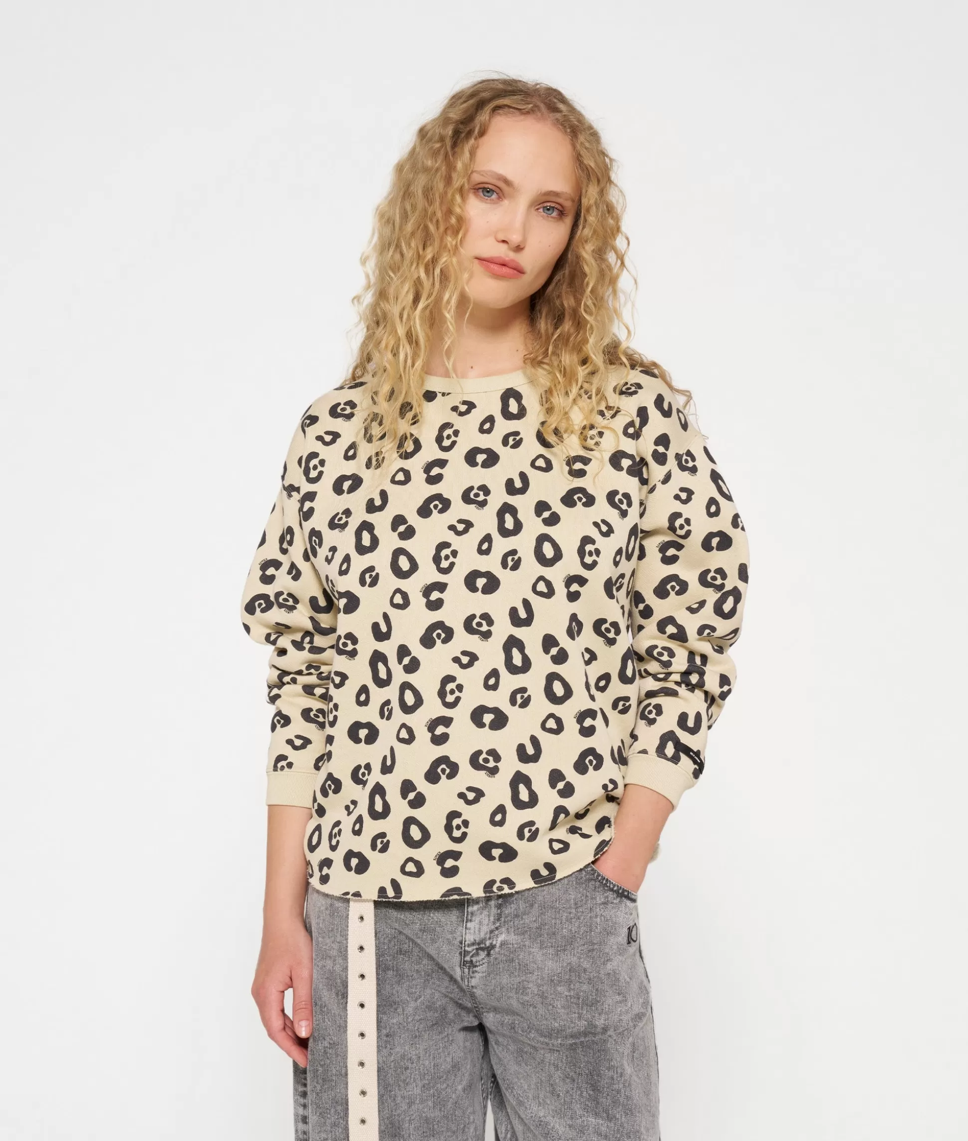 Raw Edge Sweater Leopard>10DAYS Discount