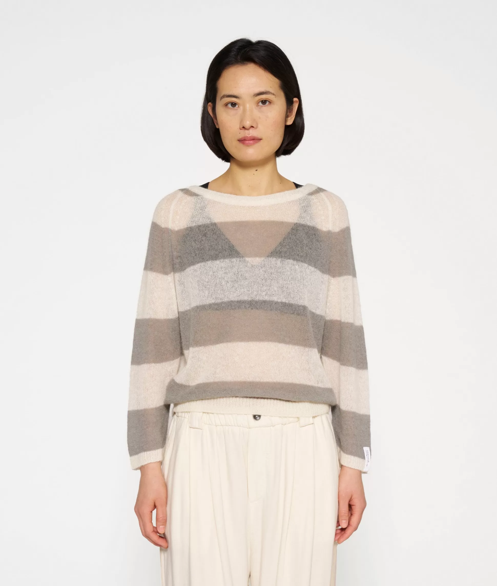 Thin Knit Sweater Stripes>10DAYS Shop