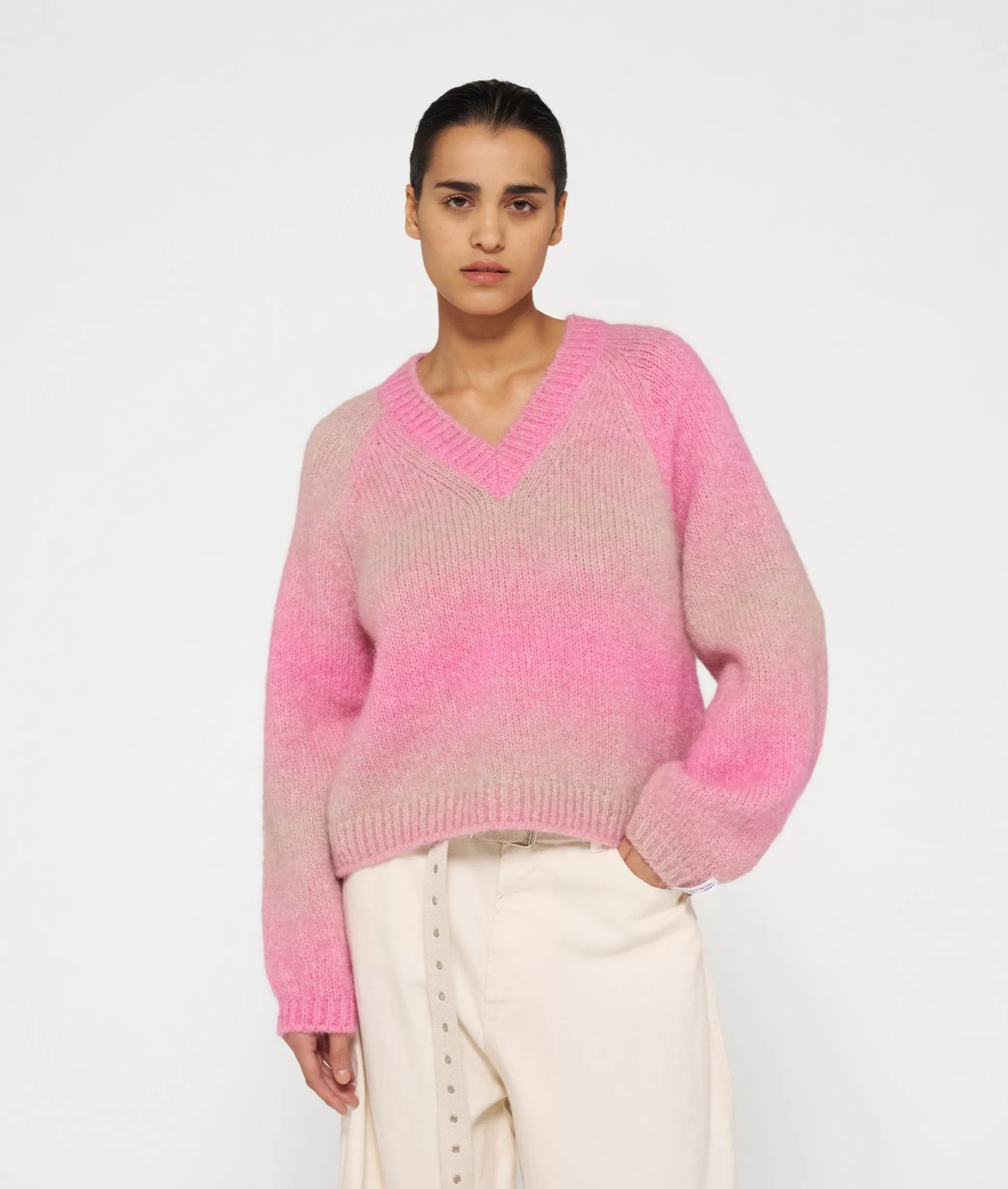 V-neck Sweater Gradient Knit>10DAYS Discount