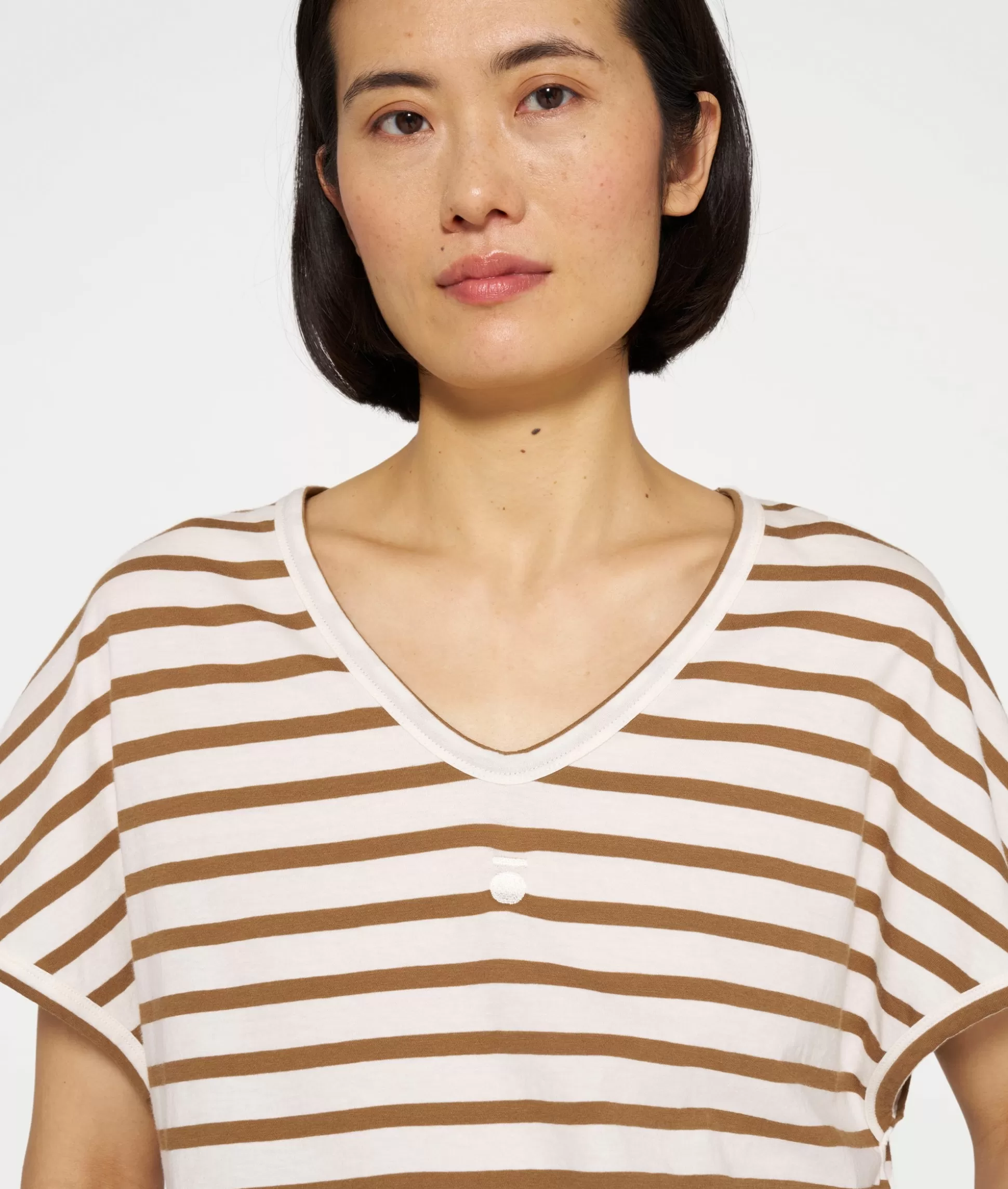 V-neck Tee Stripes>10DAYS Shop